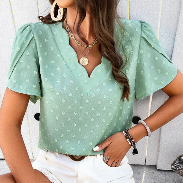 Solid Casual Loose Blouses For Women Fashion 2024 Summer Vintage Women's Oversized Shirts And Blouses Elegant Youth Female Tops