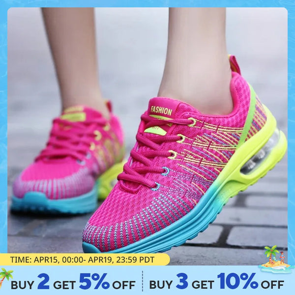 Women Shoes Running Shoes For Women Outdoor Elastic Jogging Sneakers Air Cushion Sports Shoes Tennis